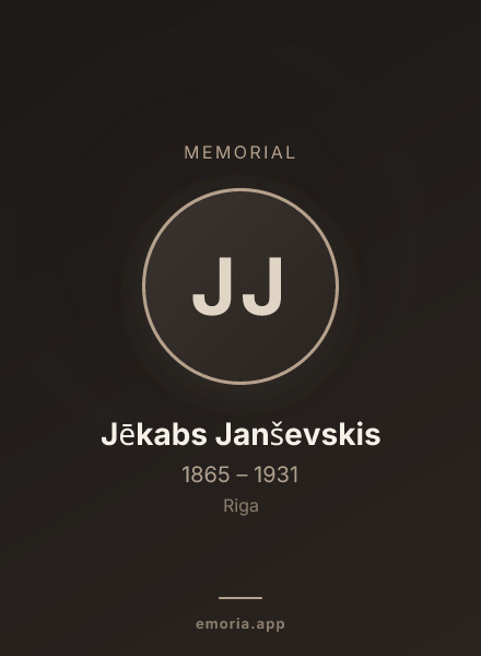 Memorial portrait of Jēkabs Janševskis