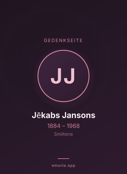 Gedenkportrait von Jēkabs Jansons