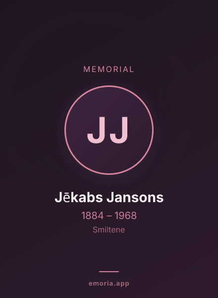 Memorial portrait of Jēkabs Jansons