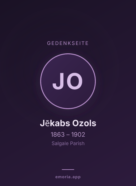 Gedenkportrait von Jēkabs Ozols