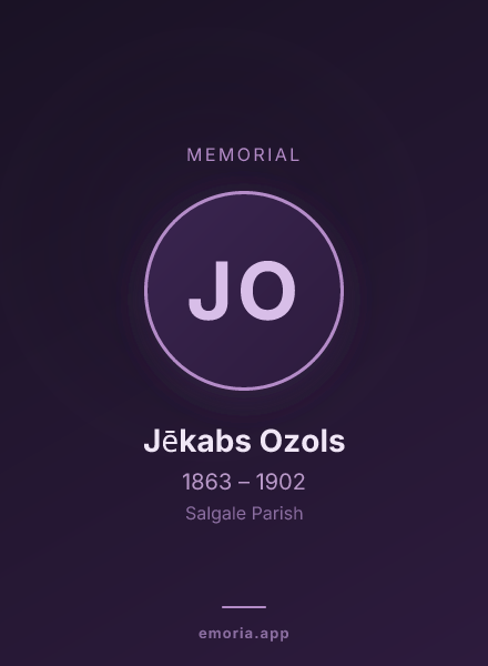 Memorial portrait of Jēkabs Ozols