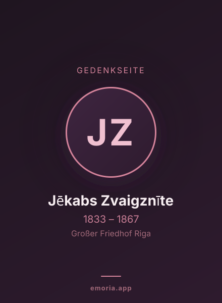 Gedenkportrait von Jēkabs Zvaigznīte