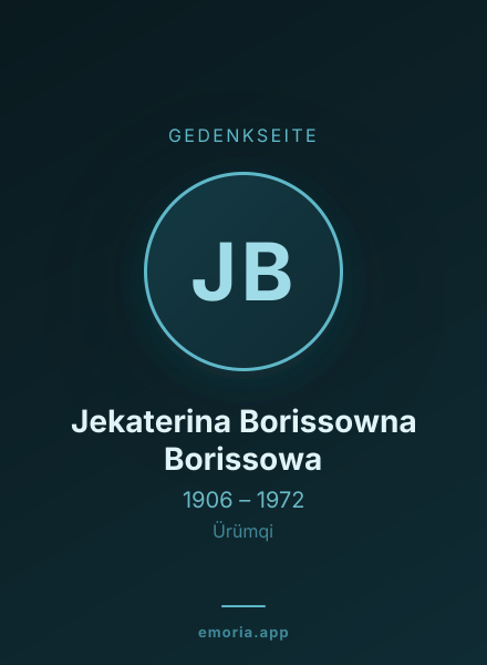 Gedenkportrait von Jekaterina Borissowna Borissowa