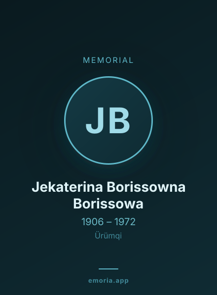 Memorial portrait of Jekaterina Borissowna Borissowa