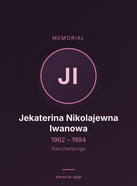Memorial portrait of Jekaterina Nikolajewna Iwanowa