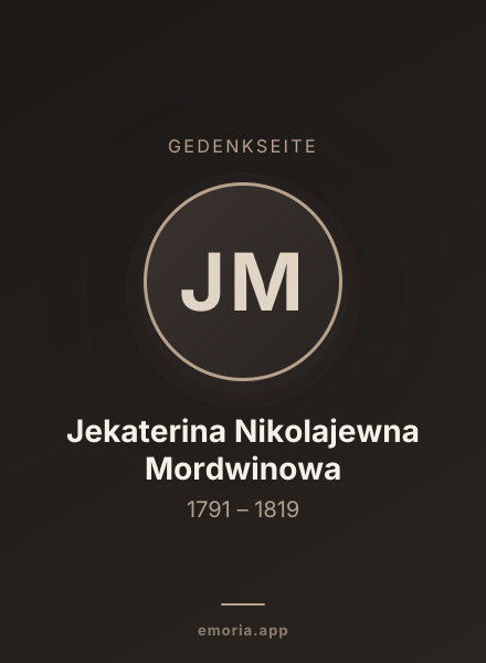 Gedenkportrait von Jekaterina Nikolajewna Mordwinowa