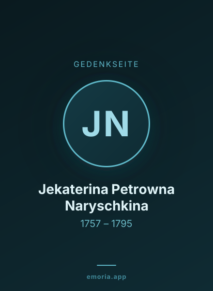 Gedenkportrait von Jekaterina Petrowna Naryschkina