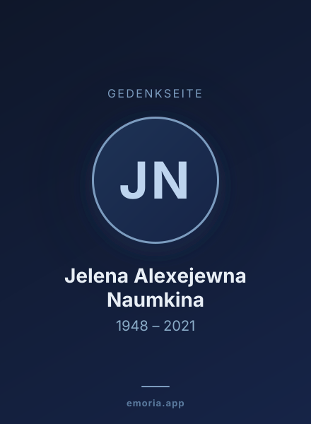 Gedenkportrait von Jelena Alexejewna Naumkina