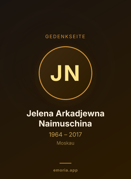 Gedenkportrait von Jelena Arkadjewna Naimuschina