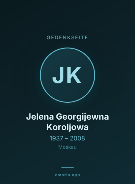 Gedenkportrait von Jelena Georgijewna Koroljowa