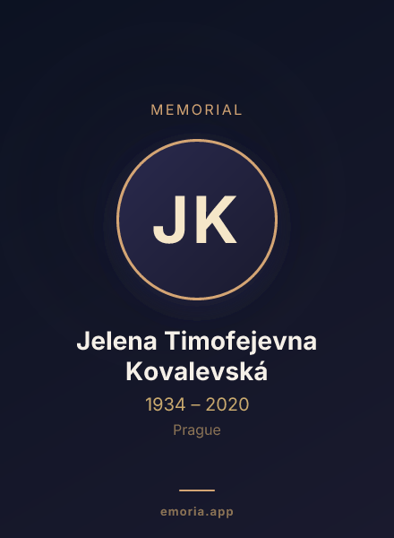 Memorial portrait of Jelena Timofejevna Kovalevská