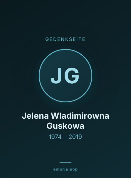 Gedenkportrait von Jelena Wladimirowna Guskowa