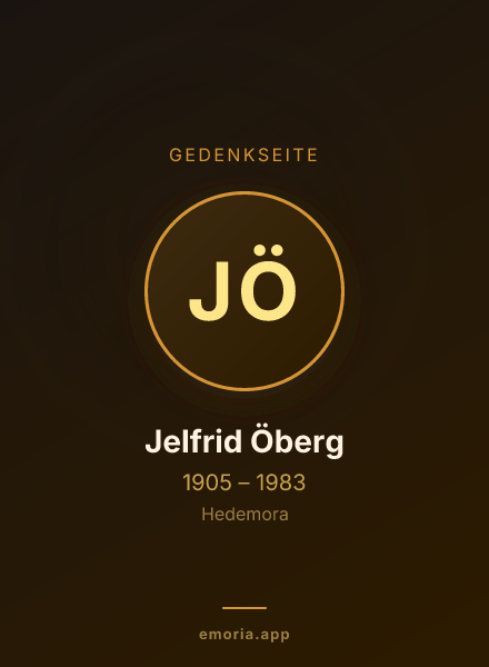 Gedenkportrait von Jelfrid Öberg