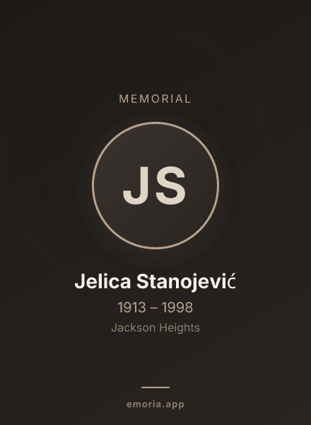 Memorial portrait of Jelica Stanojević