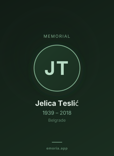Memorial portrait of Jelica Teslić
