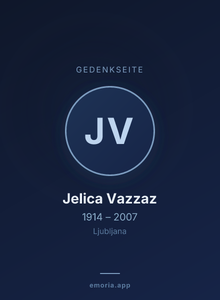 Gedenkportrait von Jelica Vazzaz