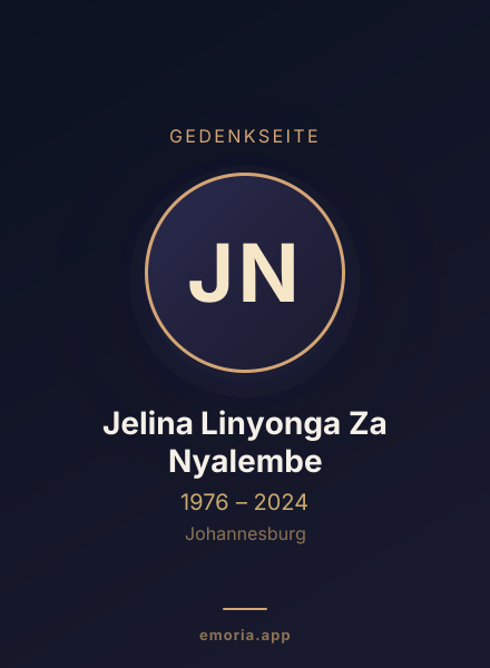 Gedenkportrait von Jelina Linyonga Za Nyalembe