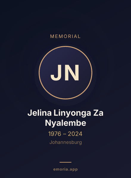 Memorial portrait of Jelina Linyonga Za Nyalembe