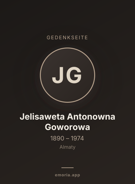 Gedenkportrait von Jelisaweta Antonowna Goworowa