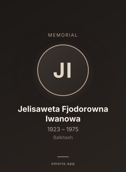 Memorial portrait of Jelisaweta Fjodorowna Iwanowa