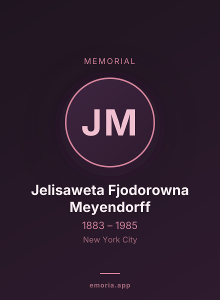 Memorial portrait of Jelisaweta Fjodorowna Meyendorff