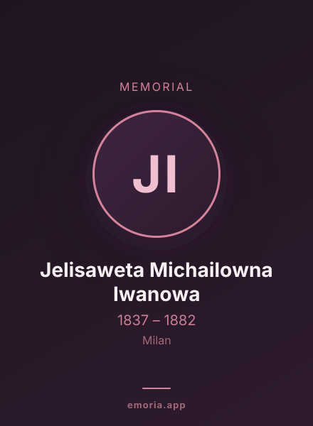 Memorial portrait of Jelisaweta Michailowna Iwanowa