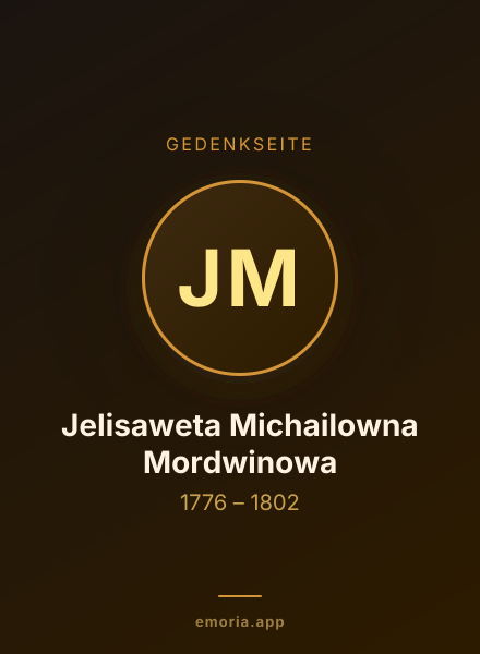 Gedenkportrait von Jelisaweta Michailowna Mordwinowa