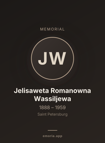 Memorial portrait of Jelisaweta Romanowna Wassiljewa