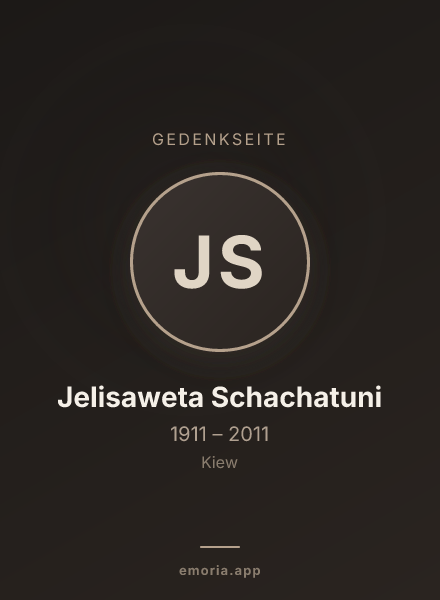 Gedenkportrait von Jelisaweta Schachatuni