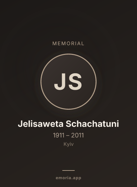 Memorial portrait of Jelisaweta Schachatuni