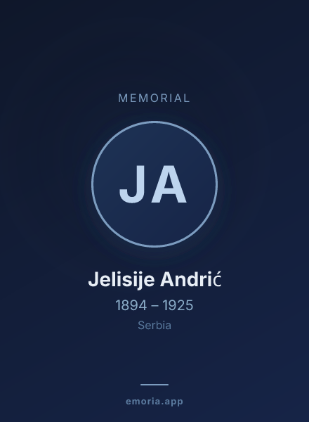 Memorial portrait of Jelisije Andrić