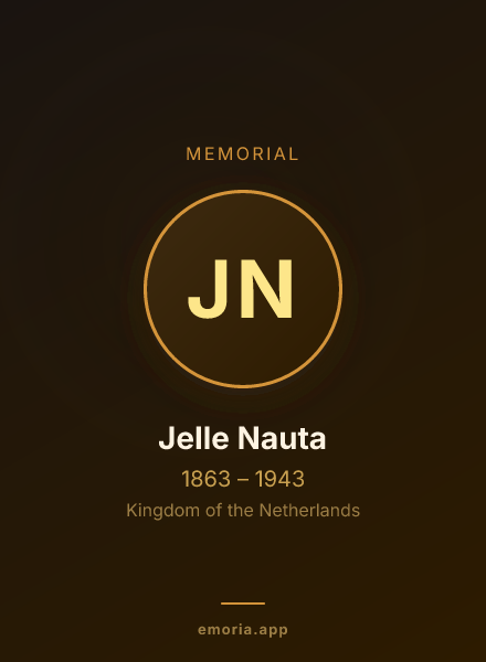Memorial portrait of Jelle Nauta