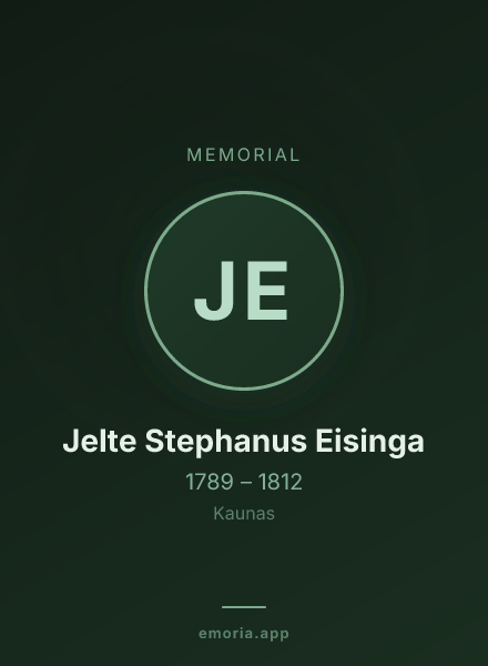 Memorial portrait of Jelte Stephanus Eisinga