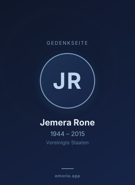Gedenkportrait von Jemera Rone