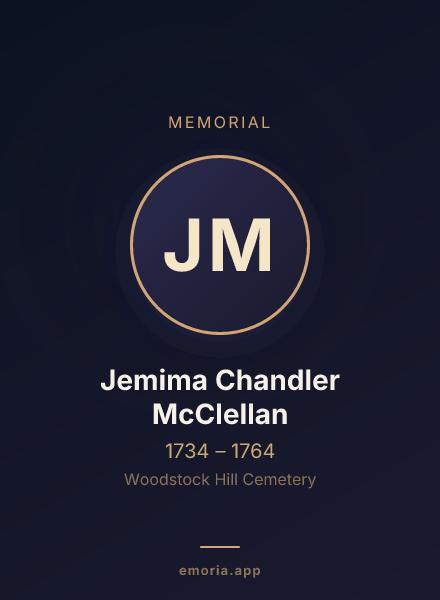 Memorial portrait of Jemima Chandler McClellan