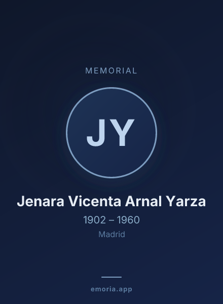 Memorial portrait of Jenara Vicenta Arnal Yarza