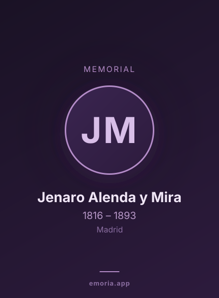 Memorial portrait of Jenaro Alenda y Mira