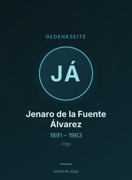 Gedenkportrait von Jenaro de la Fuente Álvarez