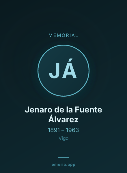 Memorial portrait of Jenaro de la Fuente Álvarez