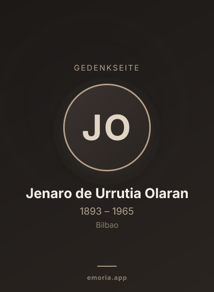 Gedenkportrait von Jenaro de Urrutia Olaran