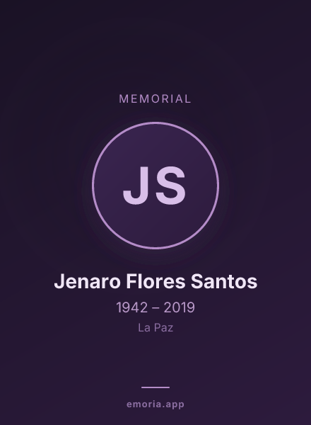 Memorial portrait of Jenaro Flores Santos