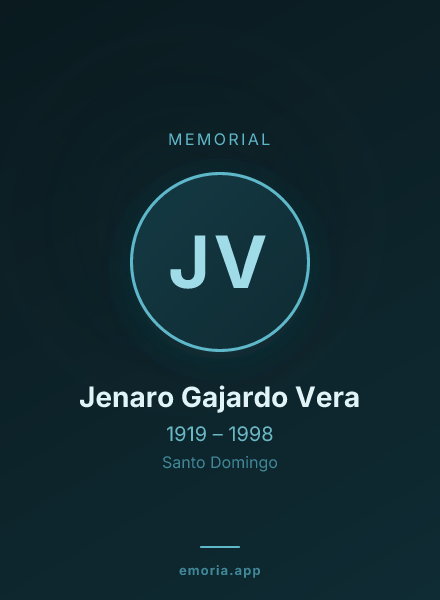 Memorial portrait of Jenaro Gajardo Vera