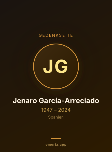 Gedenkportrait von Jenaro García-Arreciado