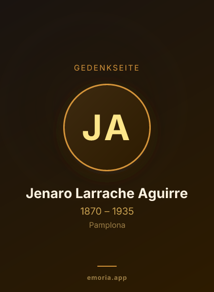 Gedenkportrait von Jenaro Larrache Aguirre