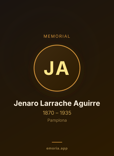 Memorial portrait of Jenaro Larrache Aguirre