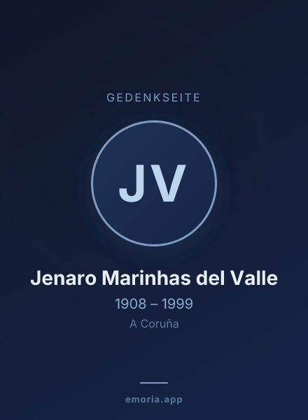 Gedenkportrait von Jenaro Marinhas del Valle