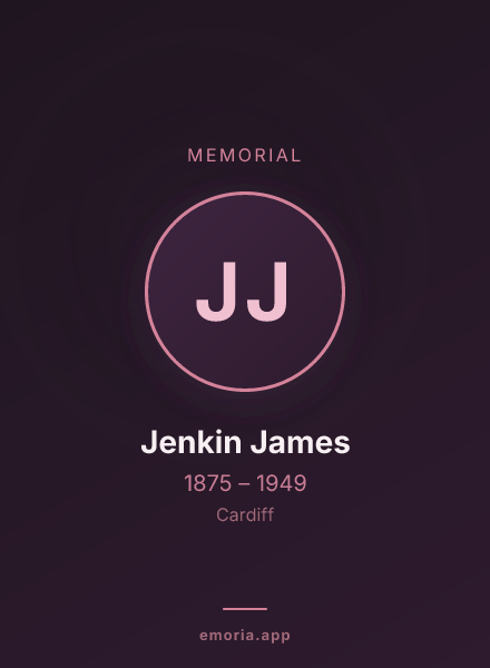 Memorial portrait of Jenkin James