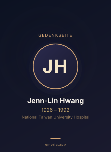 Gedenkportrait von Jenn-Lin Hwang