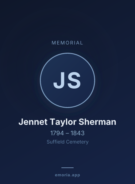 Memorial portrait of Jennet Taylor Sherman