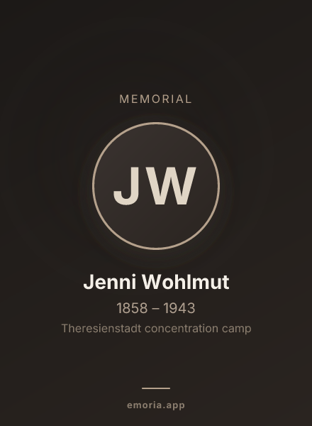 Memorial portrait of Jenni Wohlmut